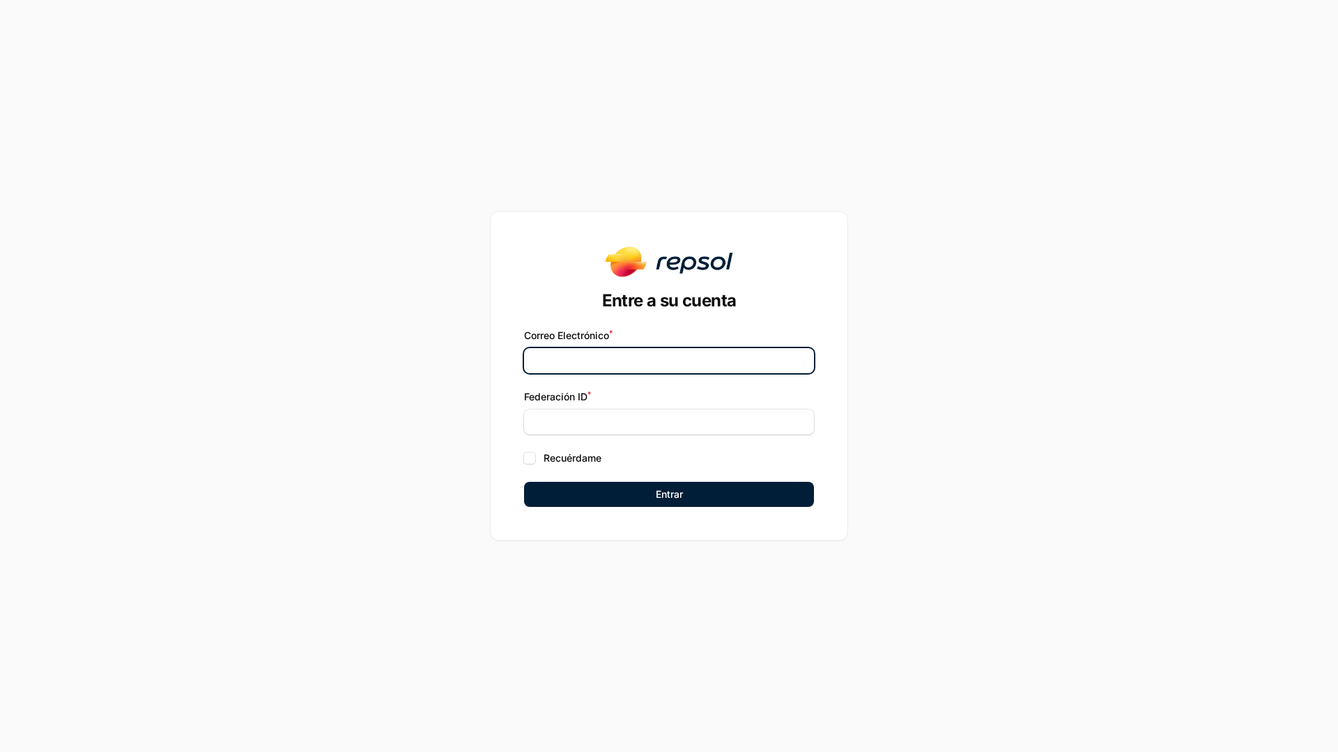 login page